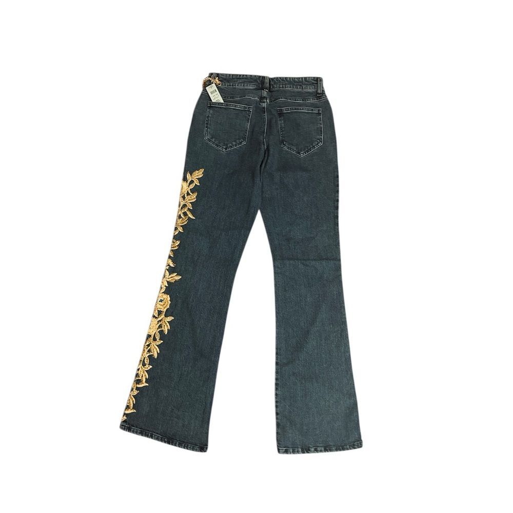 NWOT Cache Blue Denim Jeans Vintage Embroidered Bootcut Y2K Sz 8 - READ - Picture 2 of 11